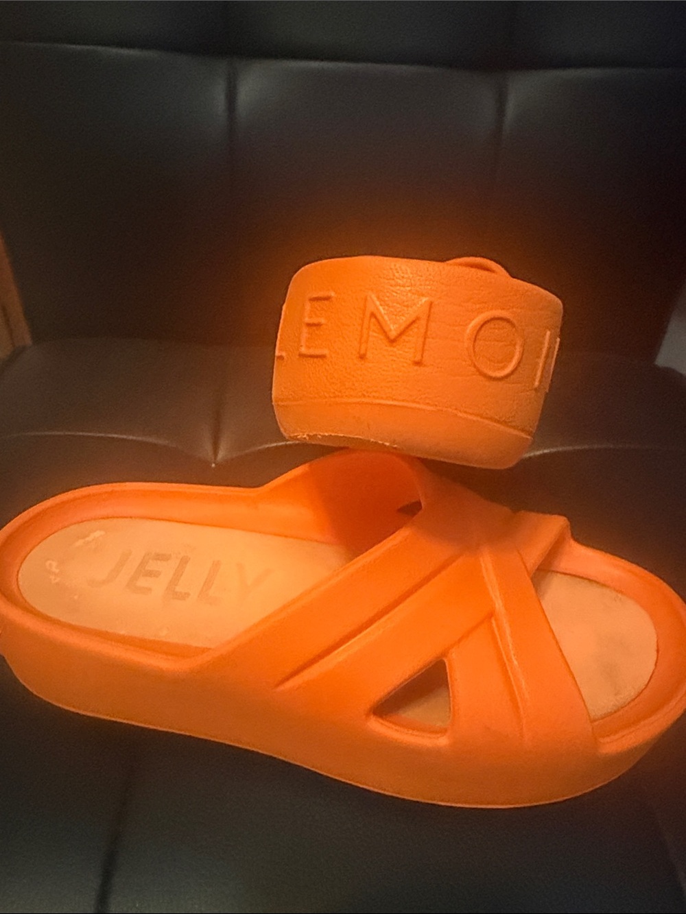 Lemon jelly orange slip on size 37 (Us 7)